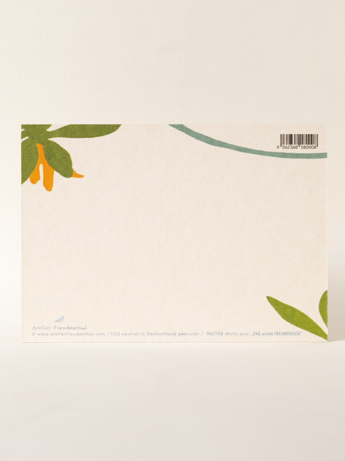 Postkarte | mini Kunstdruck FAULTIER mit BABY