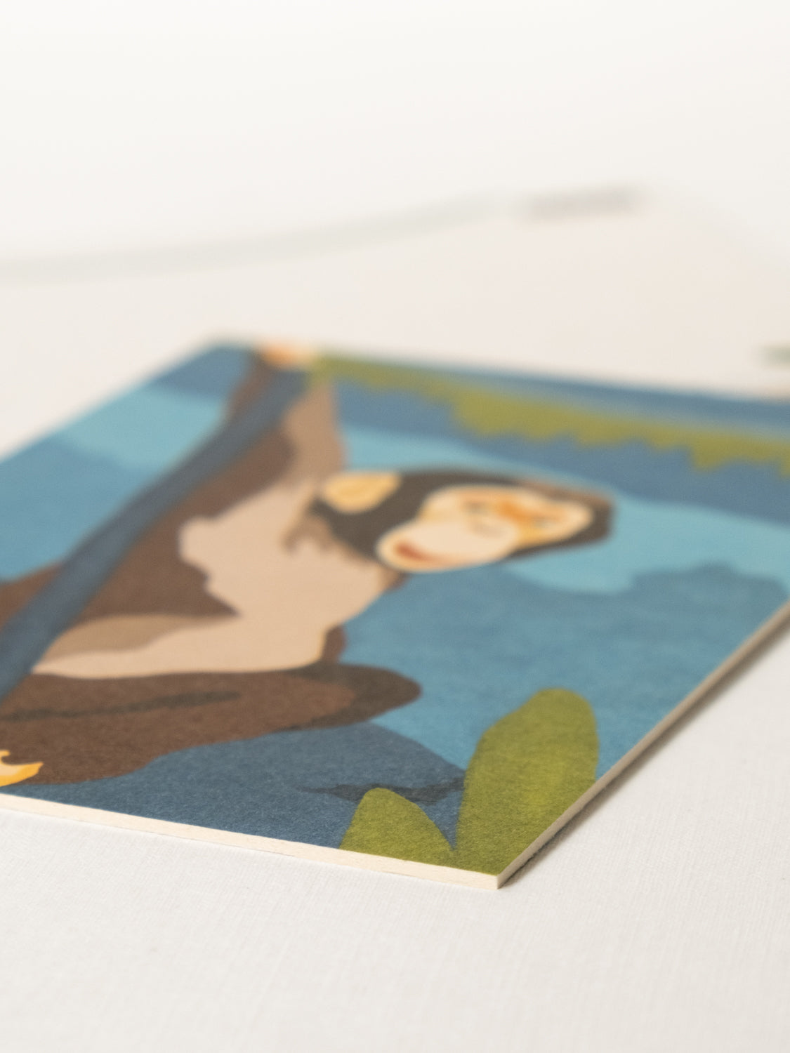 Postkarte | mini Kunstdruck SCHIMPANSE