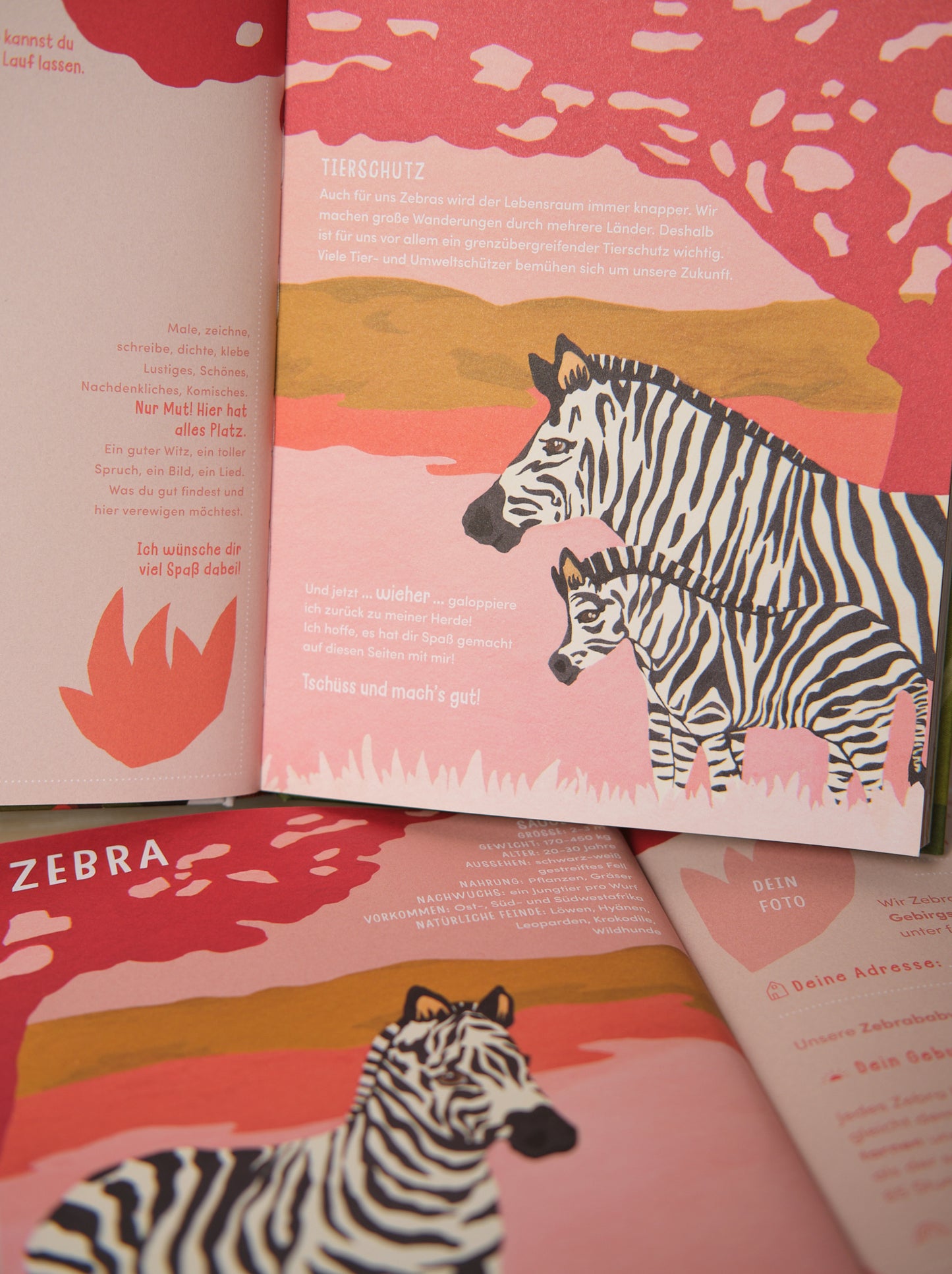Das wilde Freundebuch | Atelier Freudenthal | Zebra | Kinderbuch | selfpublisher | hochwertig und nachhaltig | in Deutschland produziert | liebevolles Design, handgemalte Illustrationen | für Kinder im Alter von 5-12 Jahren (und darüber hinaus)